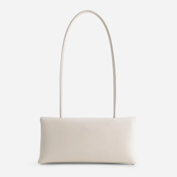 Mlouye Seal Flap Bag in Cream | Shoulder & Crossbody Bags | Coveti