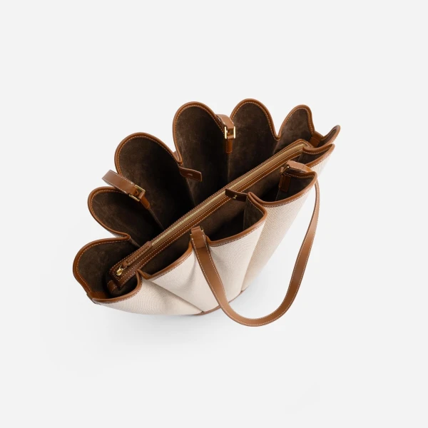 Mlouye Seashell Tote in Canvas | Totes & Top-Handle Bags | Coveti