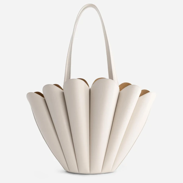 Mlouye Seashell Tote in Dove | Totes & Top-Handle Bags | Coveti