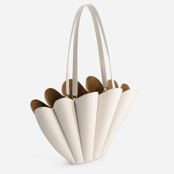 Mlouye Seashell Tote in Dove | Totes & Top-Handle Bags | Coveti