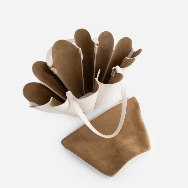 Mlouye Seashell Tote in Dove | Totes & Top-Handle Bags | Coveti