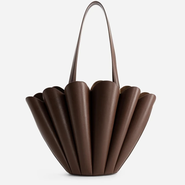 Mlouye Seashell Tote in Espresso | Totes & Top-Handle Bags | Coveti