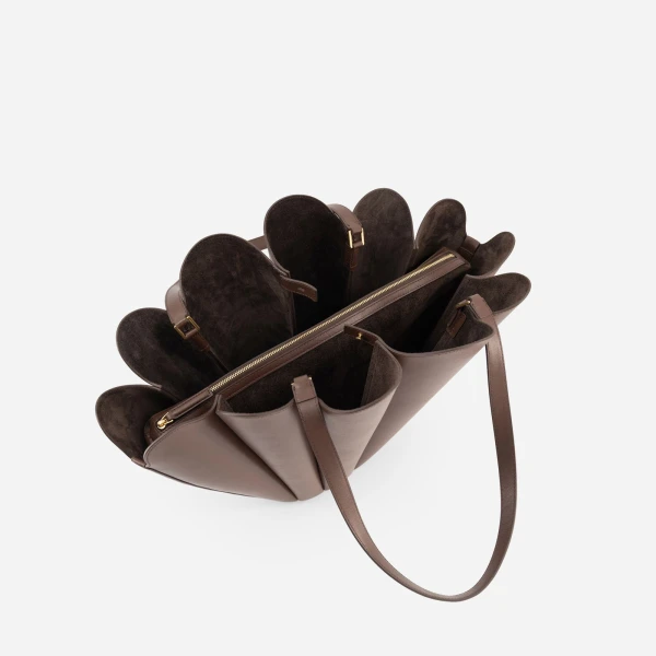 Mlouye Seashell Tote in Espresso | Totes & Top-Handle Bags | Coveti