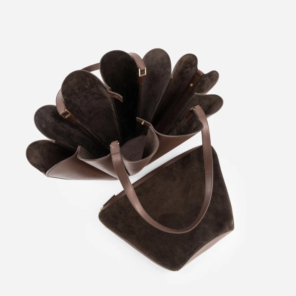 Mlouye Seashell Tote in Espresso | Totes & Top-Handle Bags | Coveti