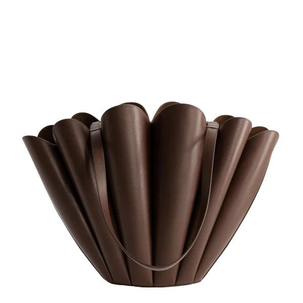 Mlouye Seashell Tote in Espresso | Totes & Top-Handle Bags | Coveti