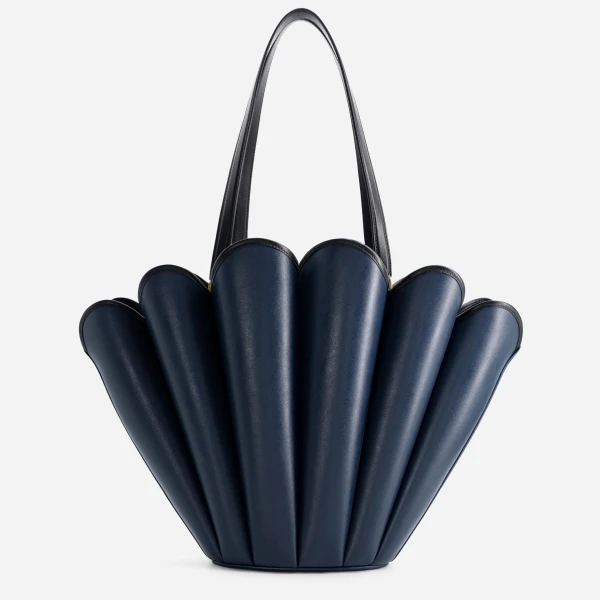 Mlouye Seashell Tote in Navy | Totes & Top-Handle Bags | Coveti