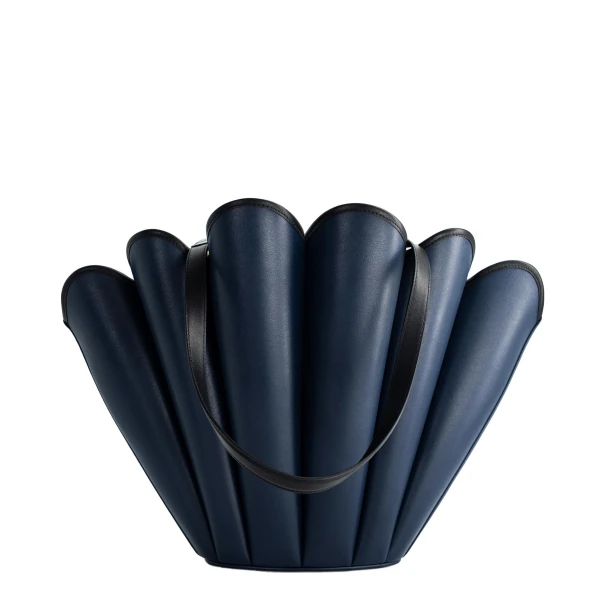 Mlouye Seashell Tote in Navy | Totes & Top-Handle Bags | Coveti