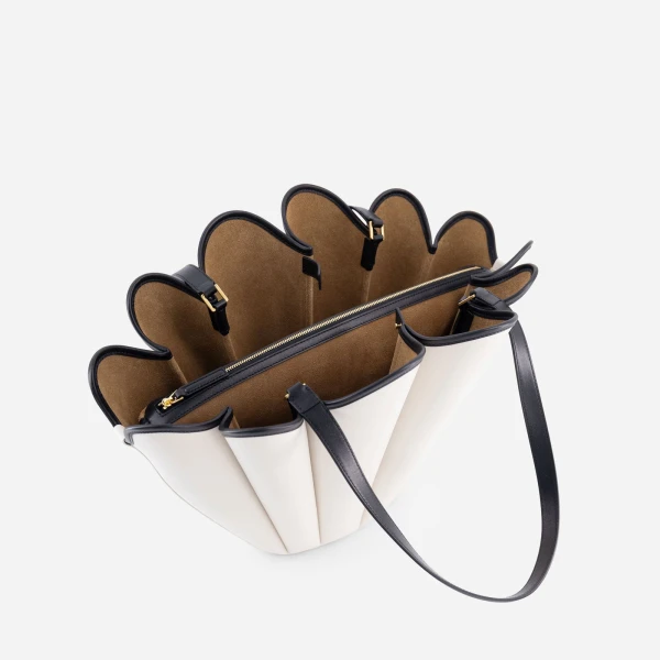 Mlouye Seashell Tote in Off White | Totes & Top-Handle Bags | Coveti