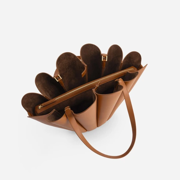 Mlouye Seashell Tote in Tan | Totes & Top-Handle Bags | Coveti
