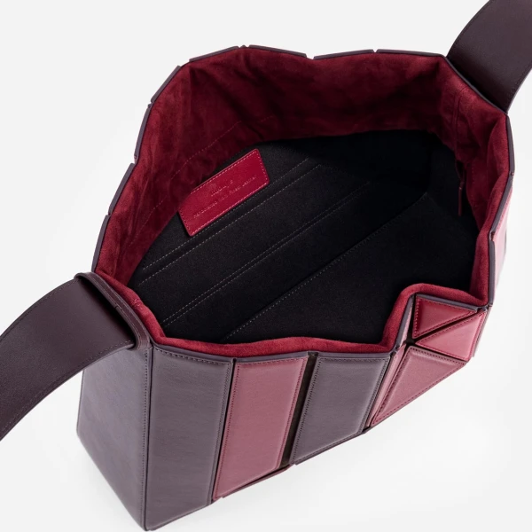 Mlouye Sera Eclat Bag in Cranberry | Shoulder & Crossbody Bags | Coveti