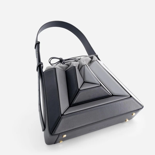 Mlouye Sera Eclat Bag in Shark | Shoulder & Crossbody Bags | Coveti