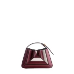 Mlouye Sera Mia Bag in Bordeaux and Off White | Totes & Top-Handle Bags | Coveti