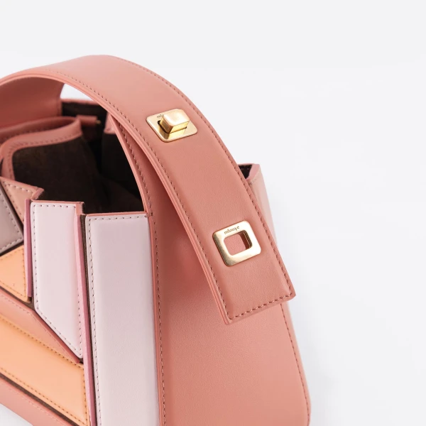 Mlouye Sera Mia Bag in Peach | Totes & Top-Handle Bags | Coveti