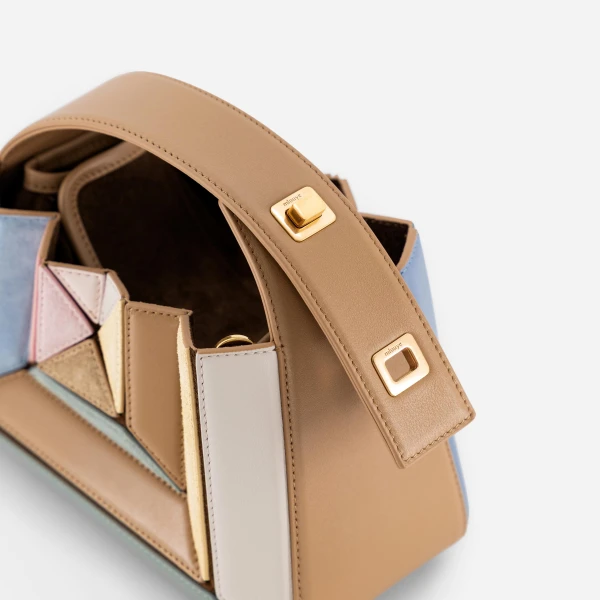 Mlouye Sera Mia Bag in Suede Gummy | Totes & Top-Handle Bags | Coveti