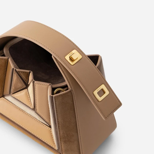 Mlouye Sera Mia Bag in Suede Milky | Totes & Top-Handle Bags | Coveti