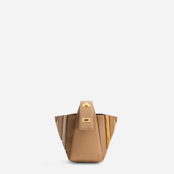 Mlouye Sera Mia Bag in Suede Milky | Totes & Top-Handle Bags | Coveti