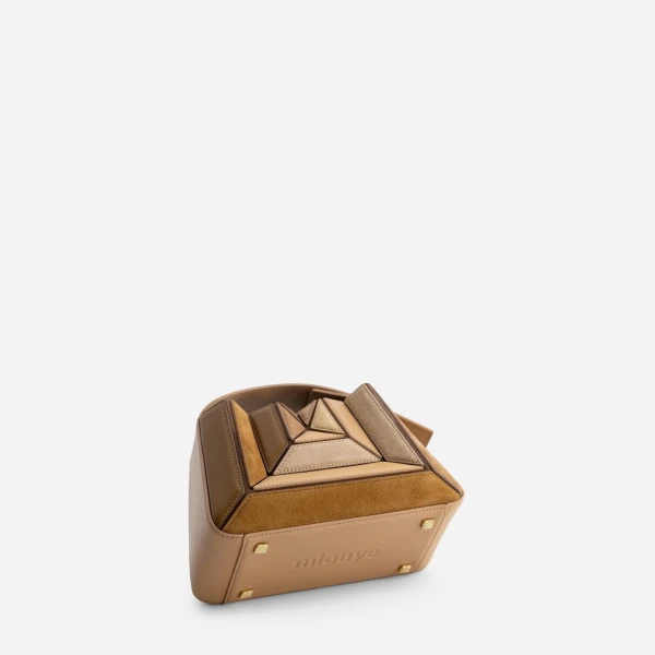 Mlouye Sera Mia Bag in Suede Milky | Totes & Top-Handle Bags | Coveti