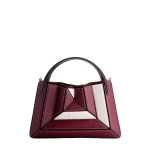 Mlouye Sera Tote in Bordeaux and Off White | Totes & Top-Handle Bags | Coveti
