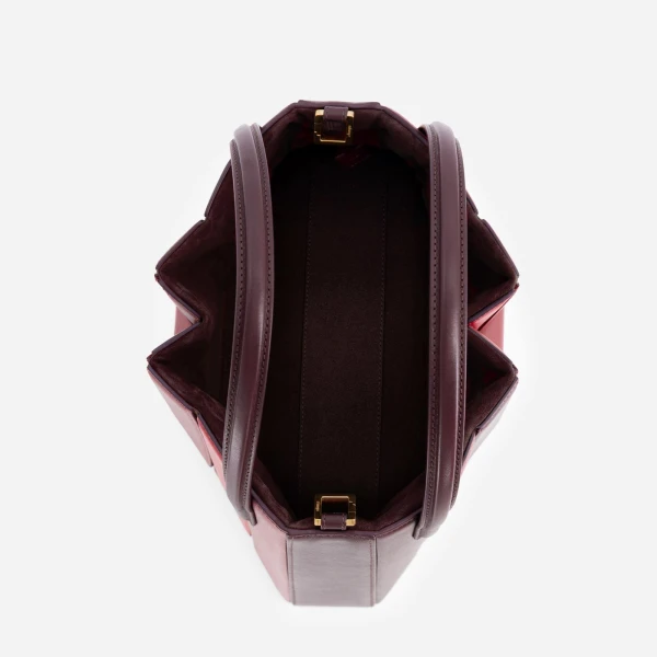 Mlouye Sera Tote in Cranberry | Totes & Top-Handle Bags | Coveti