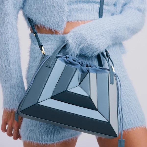 Mlouye Sera Tote in Denim | Totes & Top-Handle Bags | Coveti