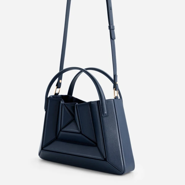 Mlouye Sera Tote in Navy | Totes & Top-Handle Bags | Coveti