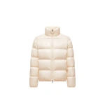 Moncler Abbadia Short Down Jacket in Off White | Women's Puffer Jackets | Coveti