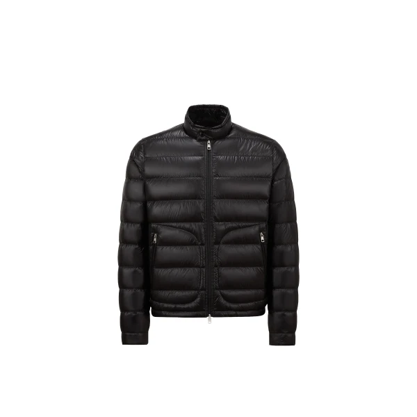 Moncler Acorus Short Down Jacket in Black | Men's Jackets | Coveti
