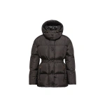 Moncler Agneux Hooded Short Down Jacket in Black | Women's Puffer Jackets | Coveti