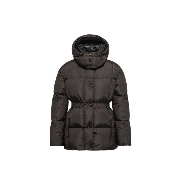 Agneux Hooded Short Down Jacket in Black