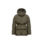 Moncler Agneux Hooded Short Down Jacket in Dark Green | Women's Puffer Jackets | Coveti