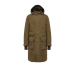 Moncler Allaine Long Padded Hooded Canvas Parka Jacket in Olive Green | Men's Coats | Coveti
