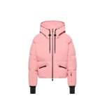 Moncler Allesaz Hooded Insulated Ski Jacket in Pink | Women's Ski Jackets | Coveti