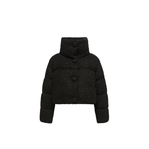 Moncler Almee Teddy Short Down Jacket in Black | Women's Puffer Jackets | Coveti