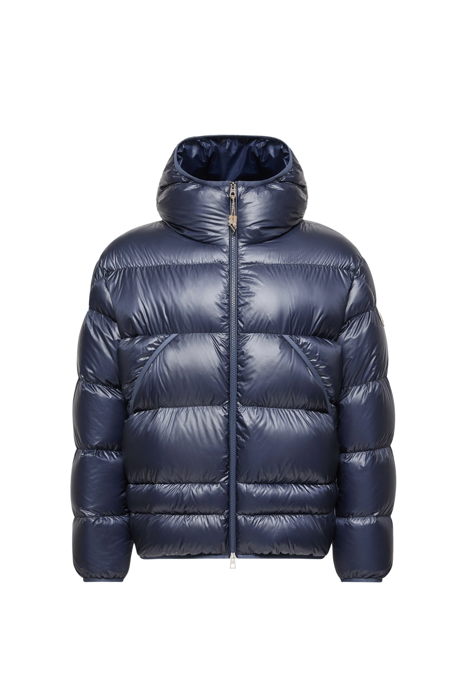 Moncler Anapo Hooded Short Down Jacket in Dusty Blue Moncler Anapo Hooded Short Down Jacket in Dusty Blue | Men's Jackets | Coveti