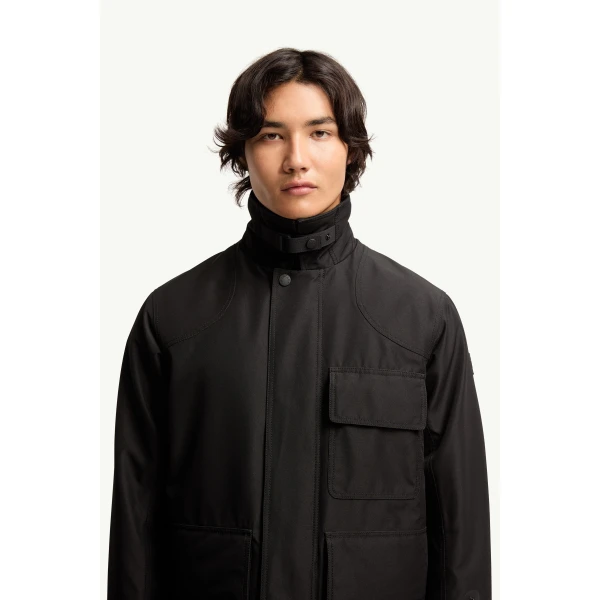 Moncler Andes Hooded Insulated Ski Jacket in Black, view 6 | Men's Skiwear | Coveti