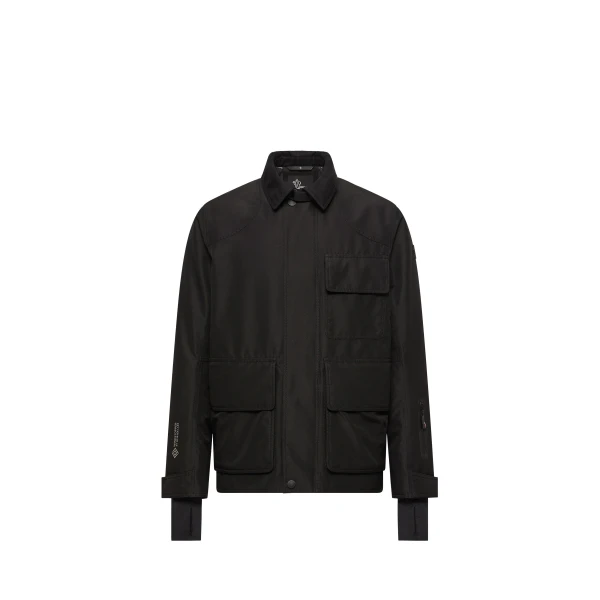 Moncler Andes Hooded Insulated Ski Jacket in Black | Men's Skiwear | Coveti