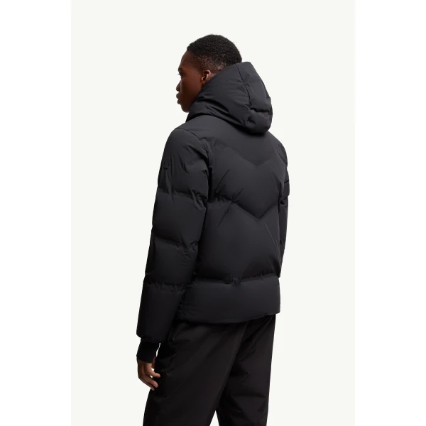 Moncler Angren Hooded Insulated Ski Jacket in Black, view 5 | Men's Skiwear | Coveti