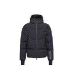 Moncler Angren Hooded Insulated Ski Jacket in Navy Blue | Men's Skiwear | Coveti