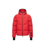 Moncler Angren Hooded Insulated Ski Jacket in Red | Men's Skiwear | Coveti