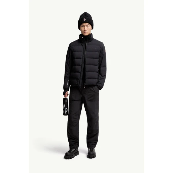 Moncler Araripe Mid-Layer Down Jacket in Black, view 2 | Men's Skiwear | Coveti