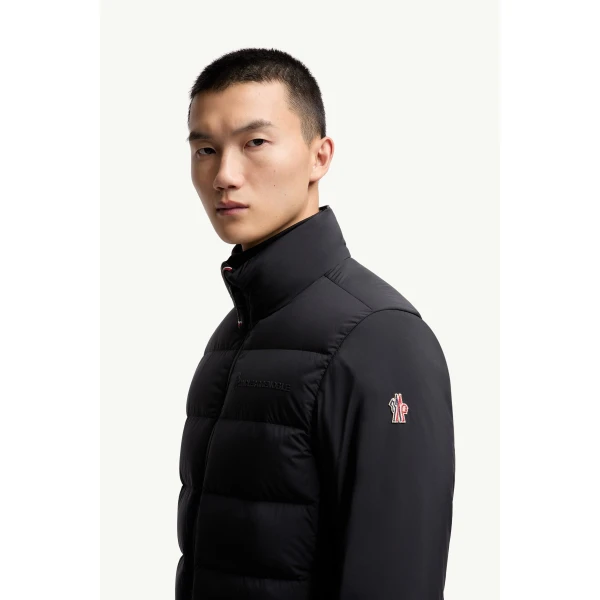 Moncler Araripe Mid-Layer Down Jacket in Black, view 3 | Men's Skiwear | Coveti