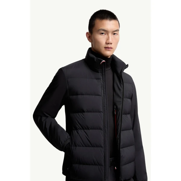 Moncler Araripe Mid-Layer Down Jacket in Black, view 6 | Men's Skiwear | Coveti