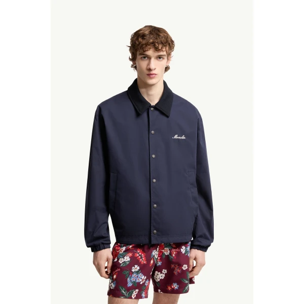 Moncler Arinell Shirt Jacket in Navy Blue, view 3 | Men's Jackets | Coveti