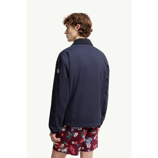 Moncler Arinell Shirt Jacket in Navy Blue, view 5 | Men's Jackets | Coveti