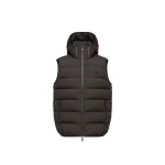 Moncler Arinella Hooded Down Gilet in Black | Men's Jackets | Coveti