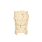 Moncler Asymmetrical Down Cape in White Ivory | Women's Cape Coats | Coveti