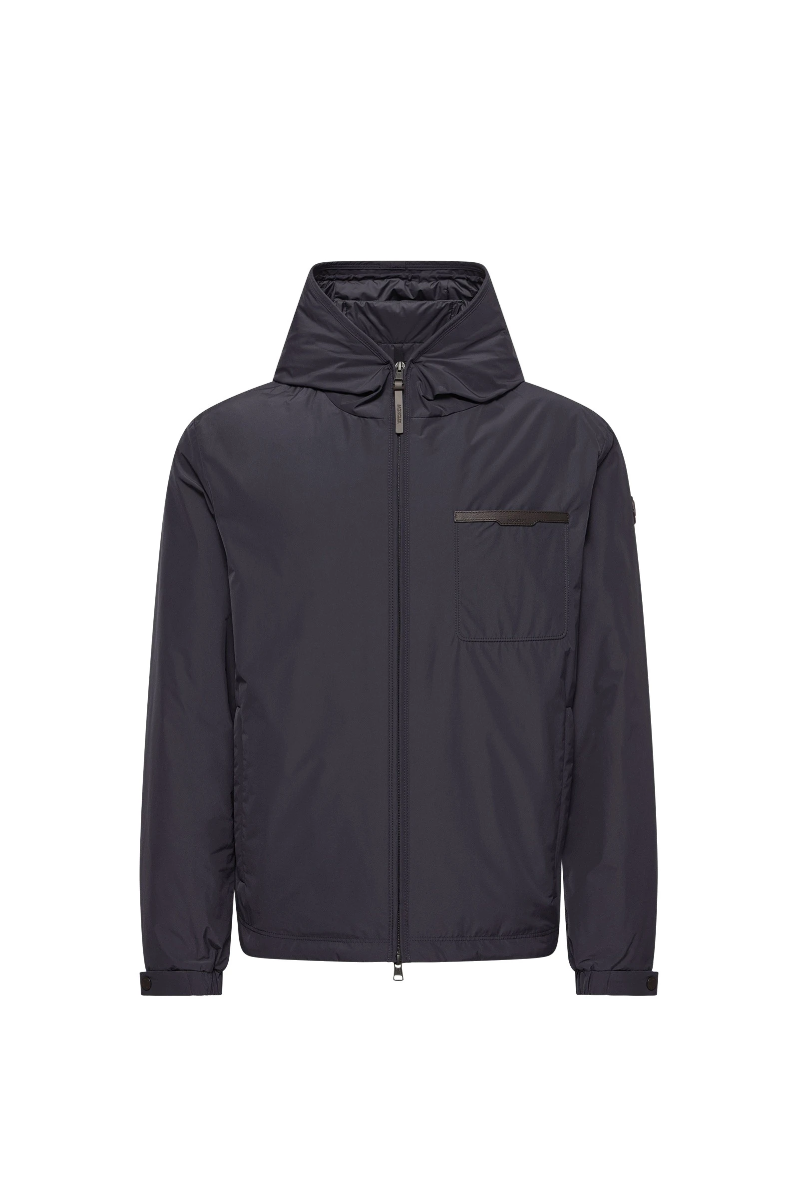 Moncler Austerin Hooded Short Down Jacket in Navy Blue Moncler Austerin Hooded Short Down Jacket in Navy Blue | Men's Jackets | Coveti