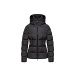 Moncler Avoce Hooded Short Down Jacket in Black | Women's Puffer Jackets | Coveti
