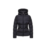 Moncler Avoce Hooded Short Down Jacket in Night Blue | Women's Puffer Jackets | Coveti