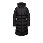 Moncler Avocette Hooded Long Down Jacket in Black Moncler Avocette Hooded Long Down Jacket in Black | Women's Puffer and Down Coats | Coveti